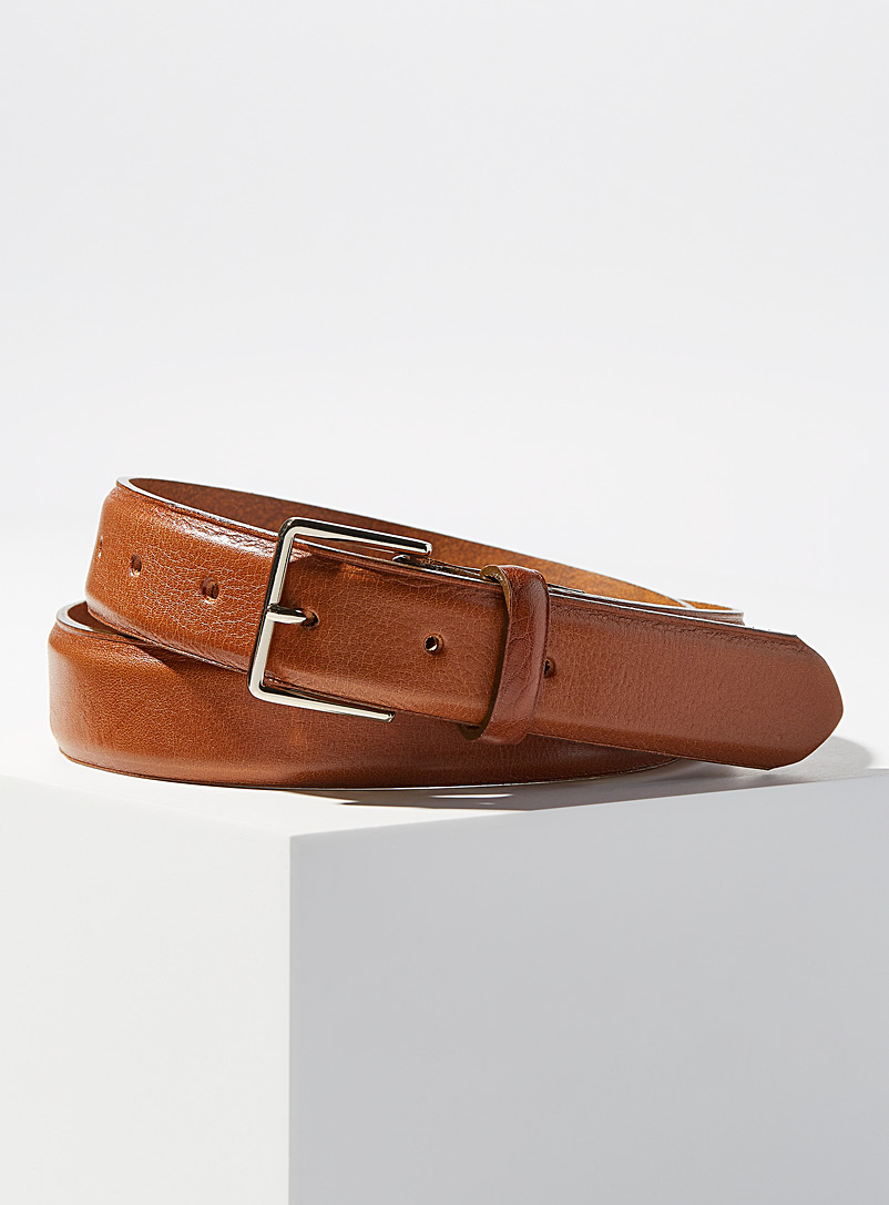 Le 31 Fawn Minimalist leather belt for men