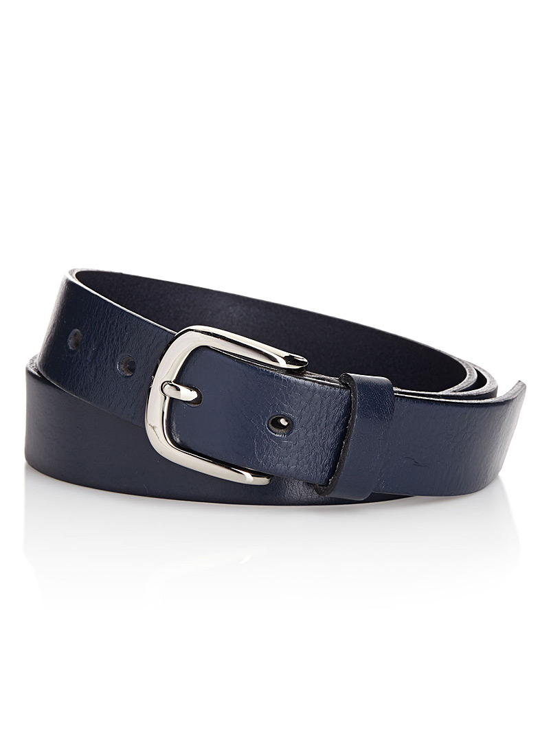 Simons Marine Blue Essential leather belt for women