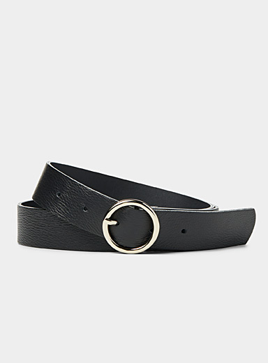 Oval buckle leather belt, Simons, Women's Belts: Shop Fashion Belts for  Women Online in Canada