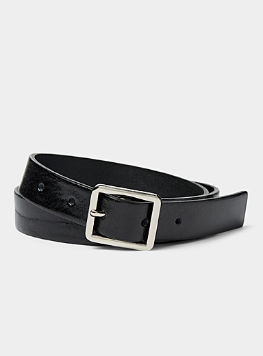 La ceinture cuir boucle carr&eacute;e
