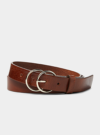 La ceinture cuir double boucle