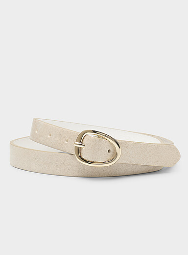 La fine ceinture cuir boucle ovale organique