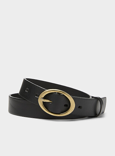 La ceinture cuir boucle ovale laiton