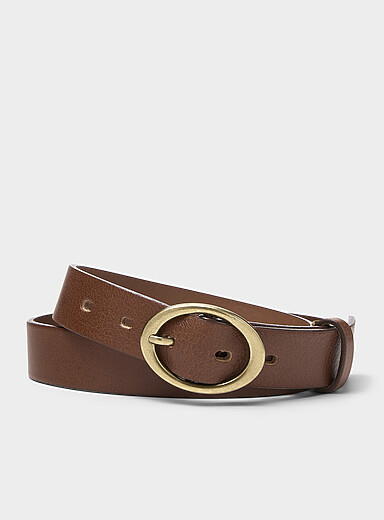 La ceinture cuir boucle ovale laiton