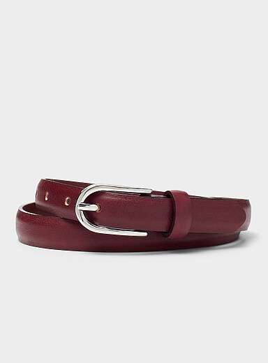 La ceinture cuir textur&eacute; boucle D argent