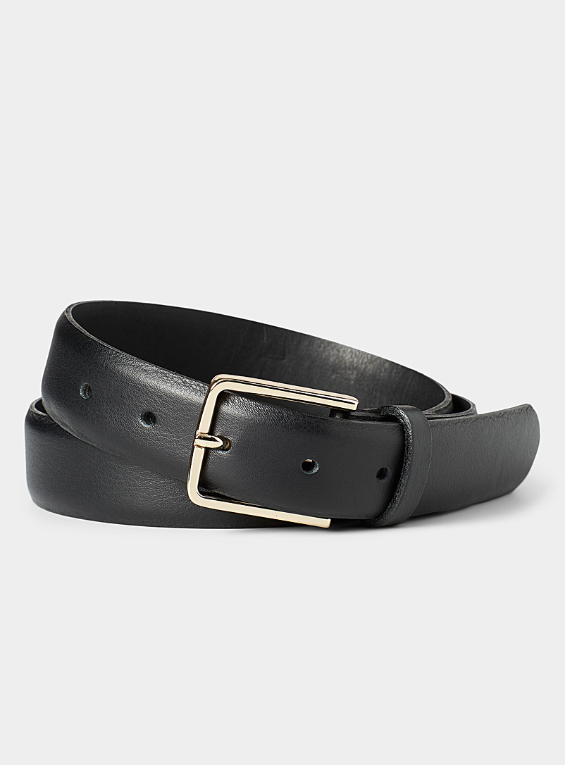 Rectangular Buckle Smart Leather  Belt
