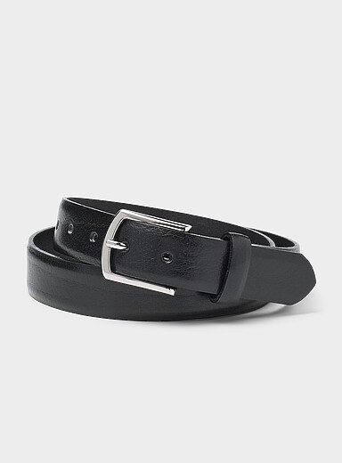 Textured leather belt <b>Made in Canada</b>