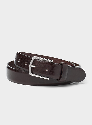 La ceinture en cuir textur&eacute;e <b>Faite au Canada</b>
