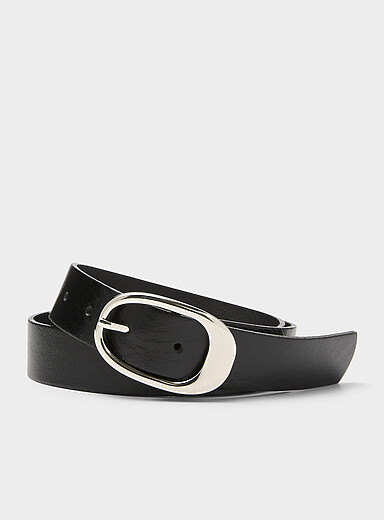 La large ceinture cuir boucle ovale