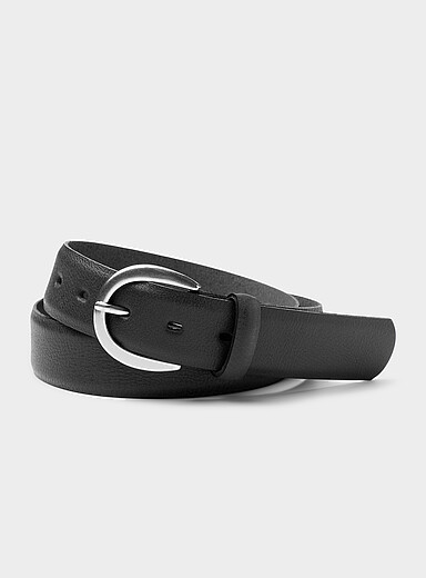 La ceinture cuir boucle D m&eacute;tallique