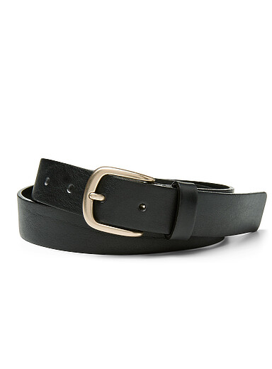 La ceinture cuir souple boucle D argent bross&eacute;