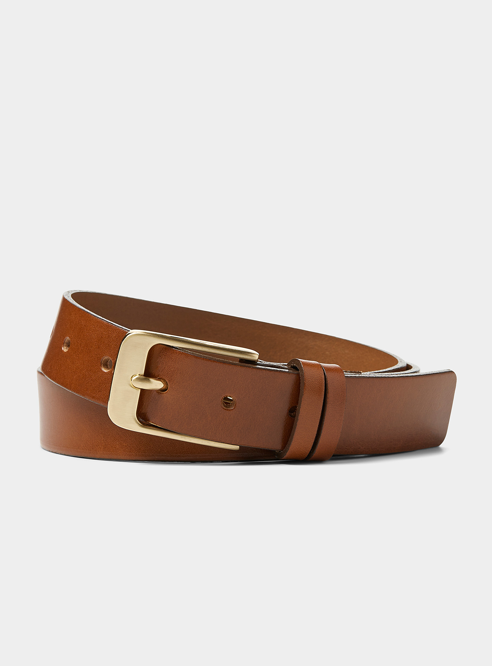 Le 31 Gold-buckle Belt In Fawn
