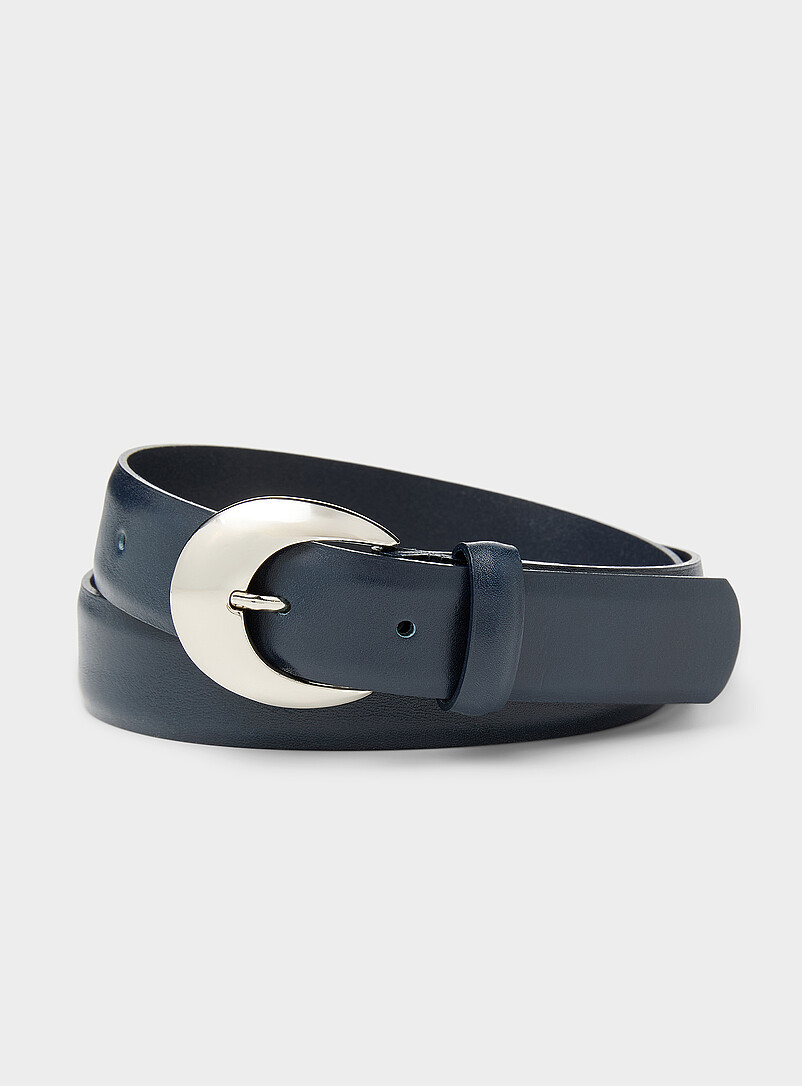 Bulky D-Buckle Leather Belt