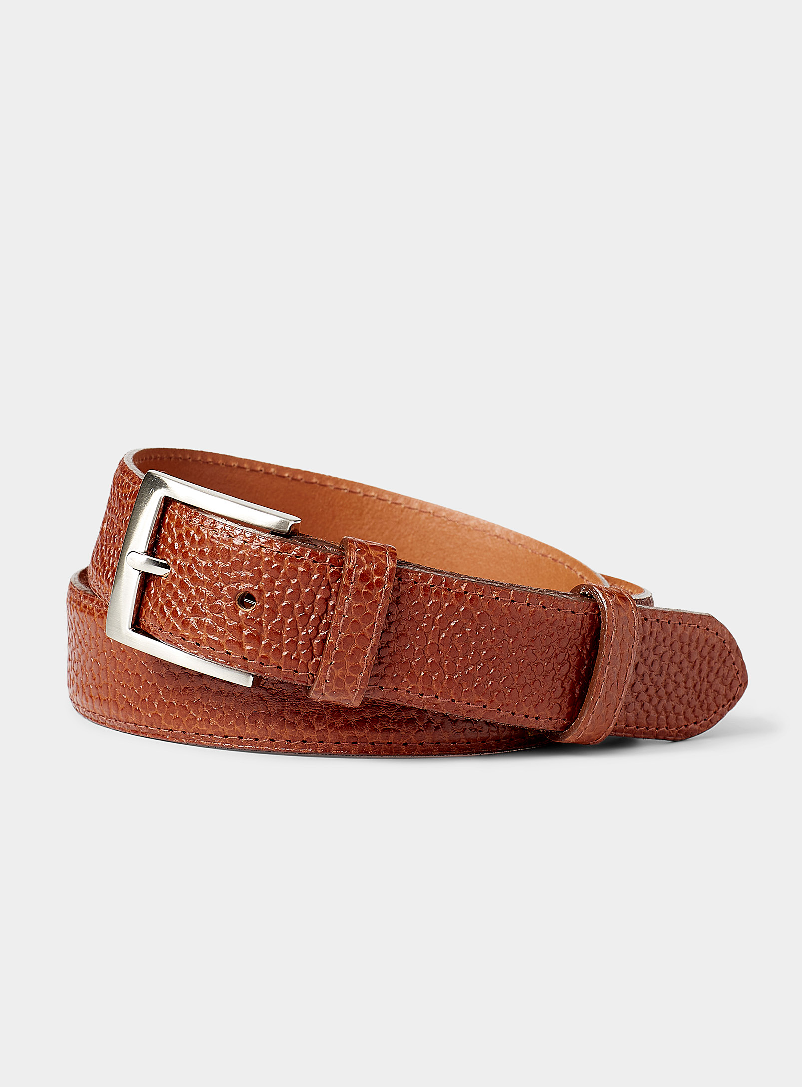 Le 31 - Men's Pebbled Italian leather belt