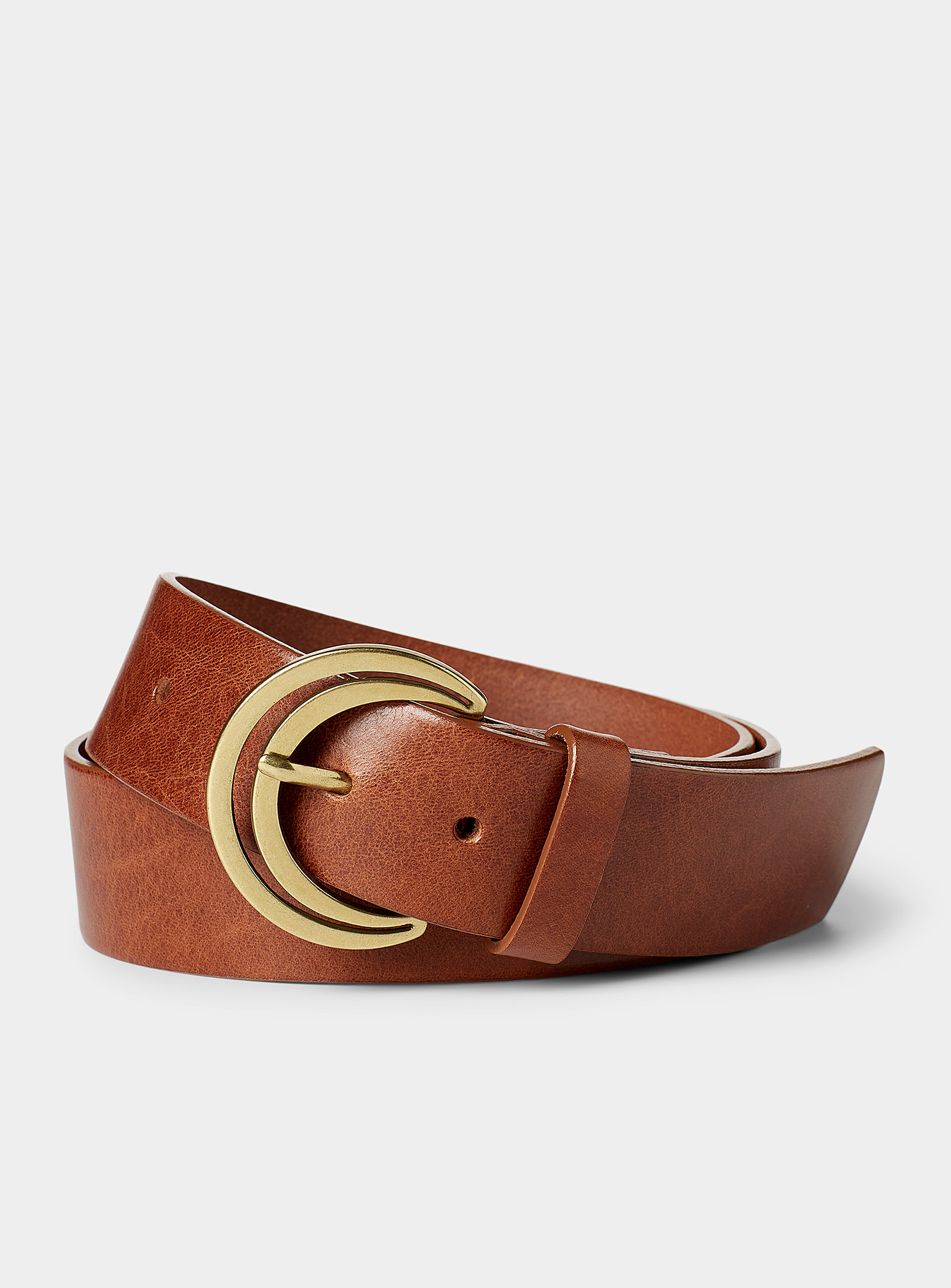 Simons - Women's Wide lunar-buckle leather belt