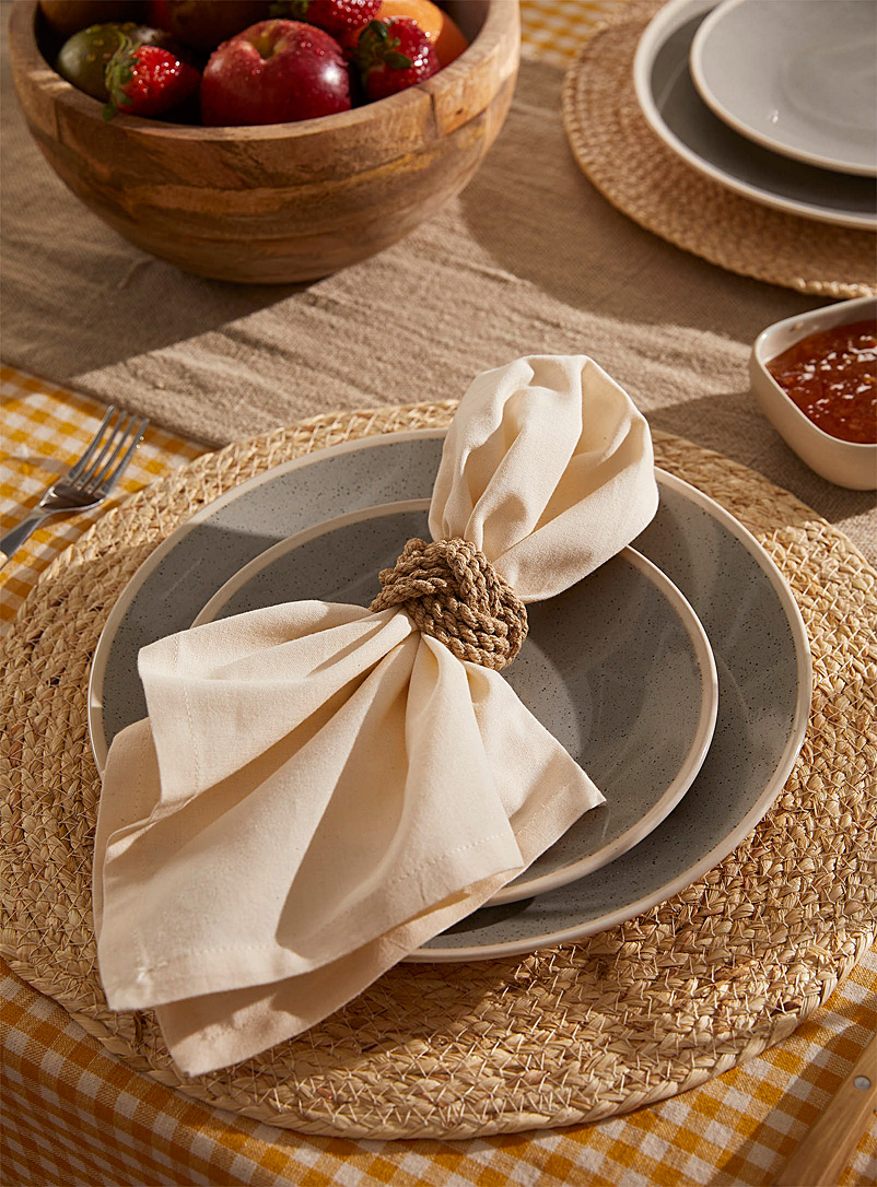 Simons Maison Ecru/Linen Sandy beige organic cotton napkins Set of 2