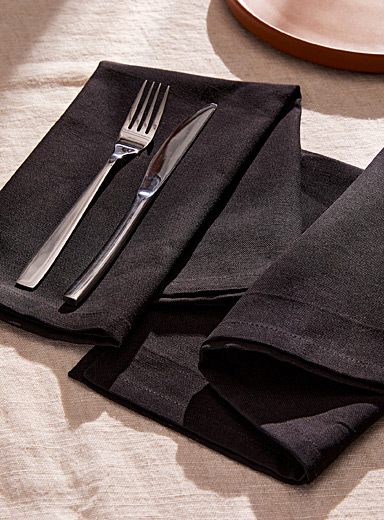 Simons Maison: Les serviettes de table monochromes Ensemble de 2 Bleu