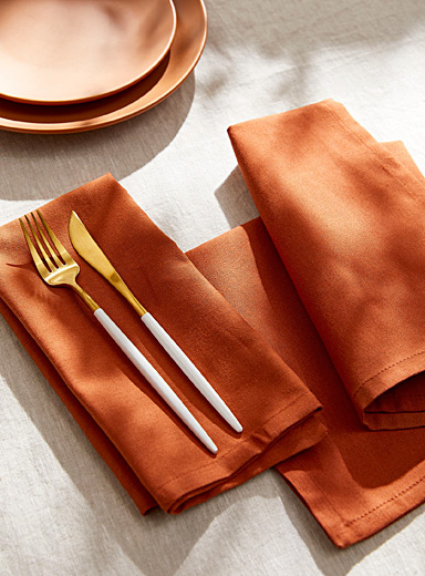 Simons Maison: Les serviettes de table monochromes Ensemble de 2 Bleu
