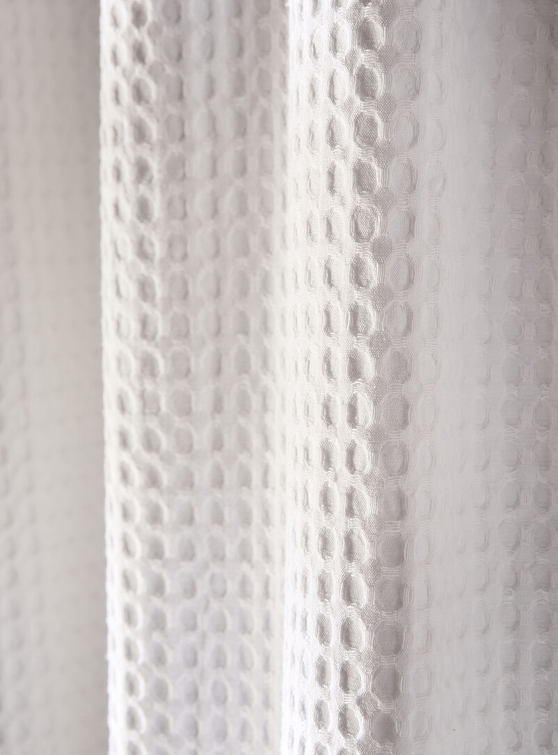 Simons Maison Navy/Midnight Blue Waffled texture shower curtain