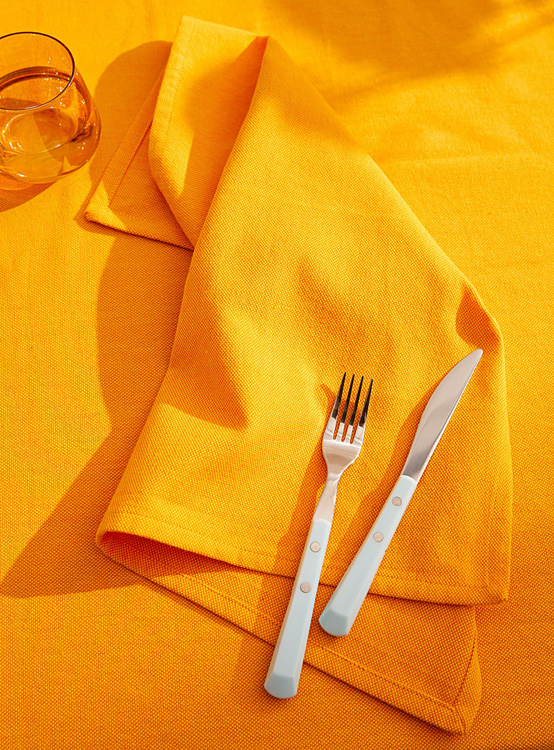 Simons Maison Dark Yellow Mango yellow recycled cotton napkin