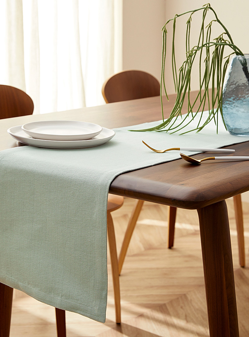 Simons Maison Blue Pastel recycled cotton table runner See available sizes