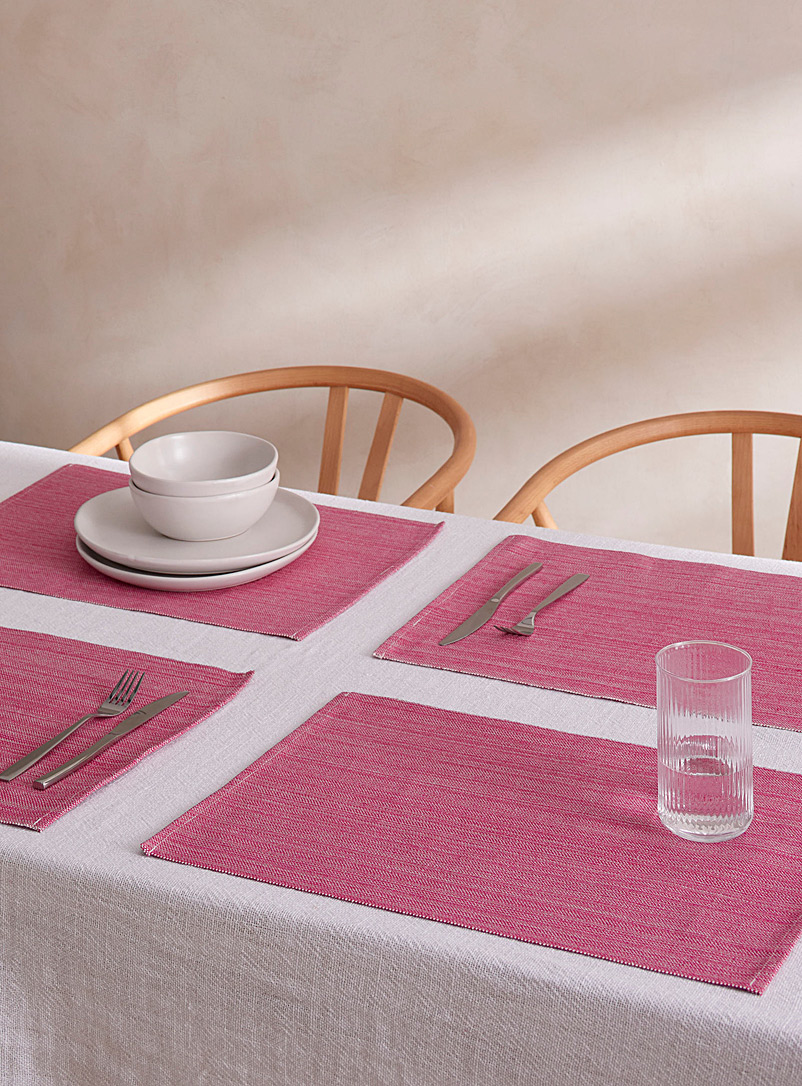 Simons Maison Pink Chambray recycled fibre placemats Set of 4