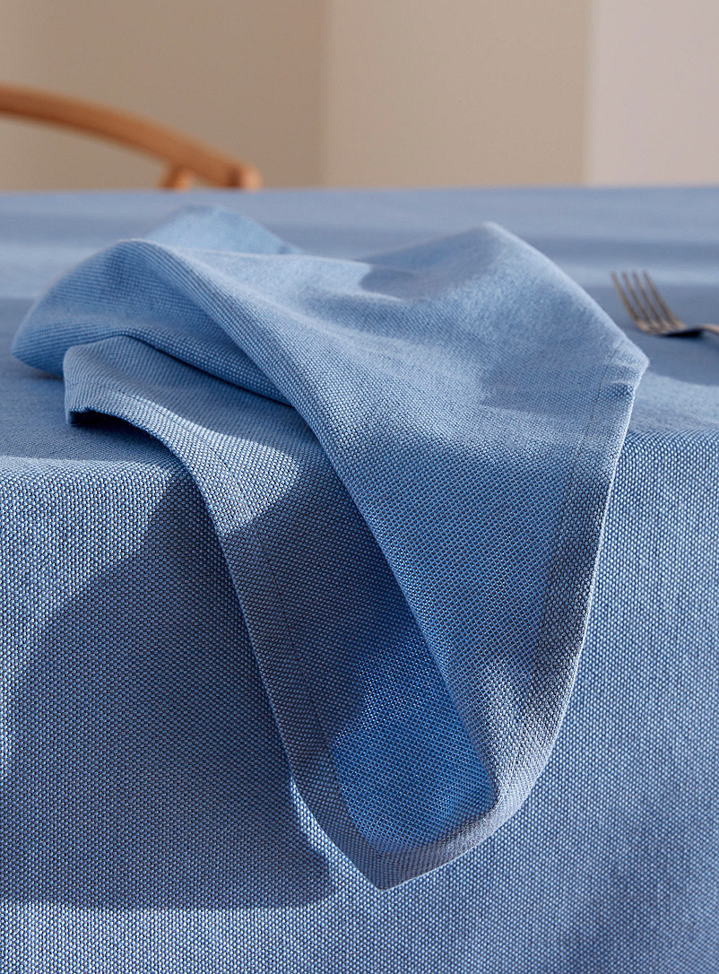 Simons Maison: La serviette de table coton recyclé bleu sérénité Bleu pâle-bleu poudre