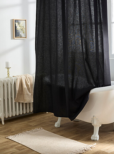 Simons Maison: Le rideau de douche touche de lin Noir