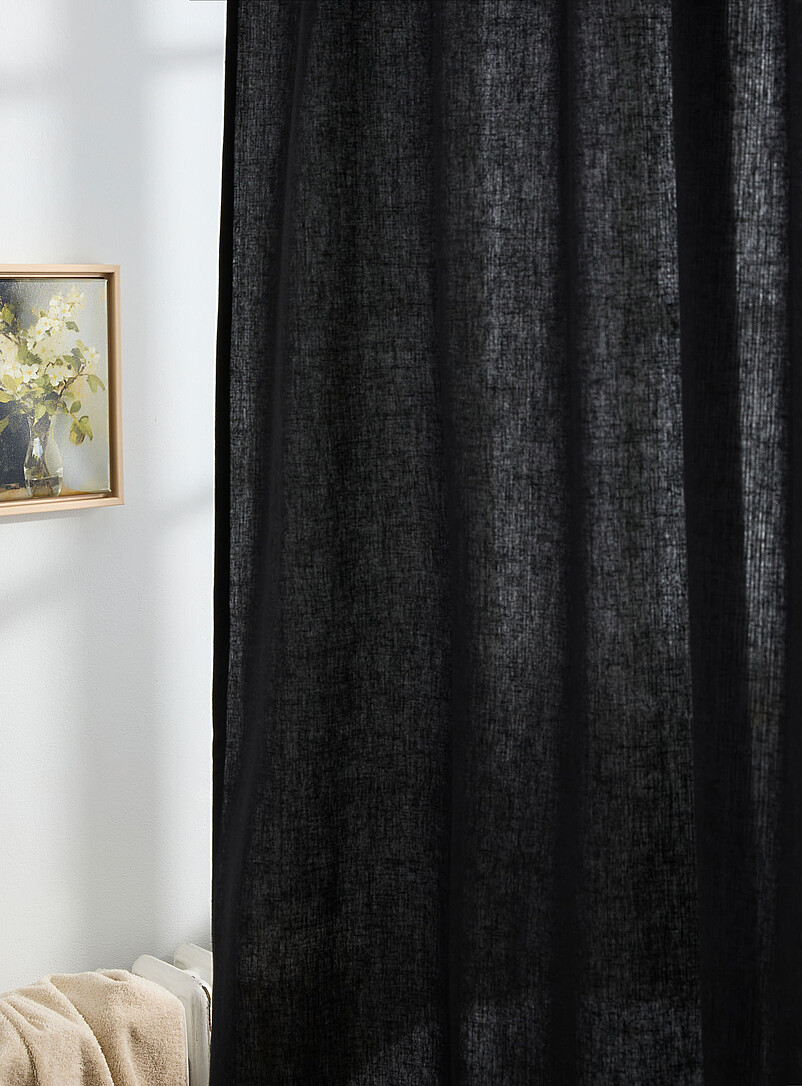 Simons Maison: Le rideau de douche touche de lin Noir