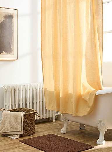 Touch of linen shower curtain