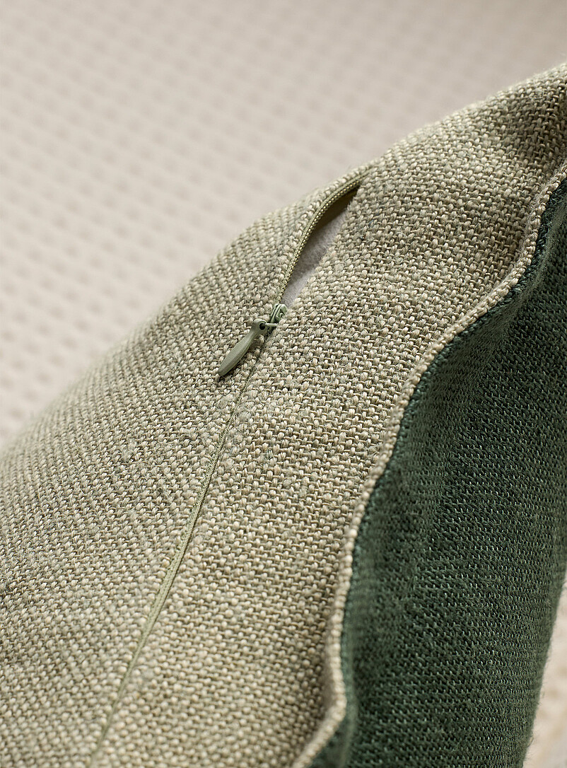 Simons Maison: Le coussin d&eacute;houssable &agrave; volant pur lin 45 x 45 cm Sable