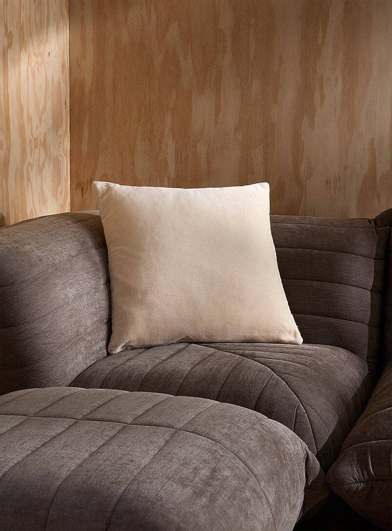 Simons Maison Navy/Midnight Blue Soft cotton velvet removable-cover cushion 50 x 50 cm