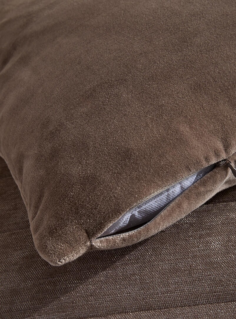 Simons Maison Navy/Midnight Blue Soft cotton velvet removable-cover cushion 50 x 50 cm