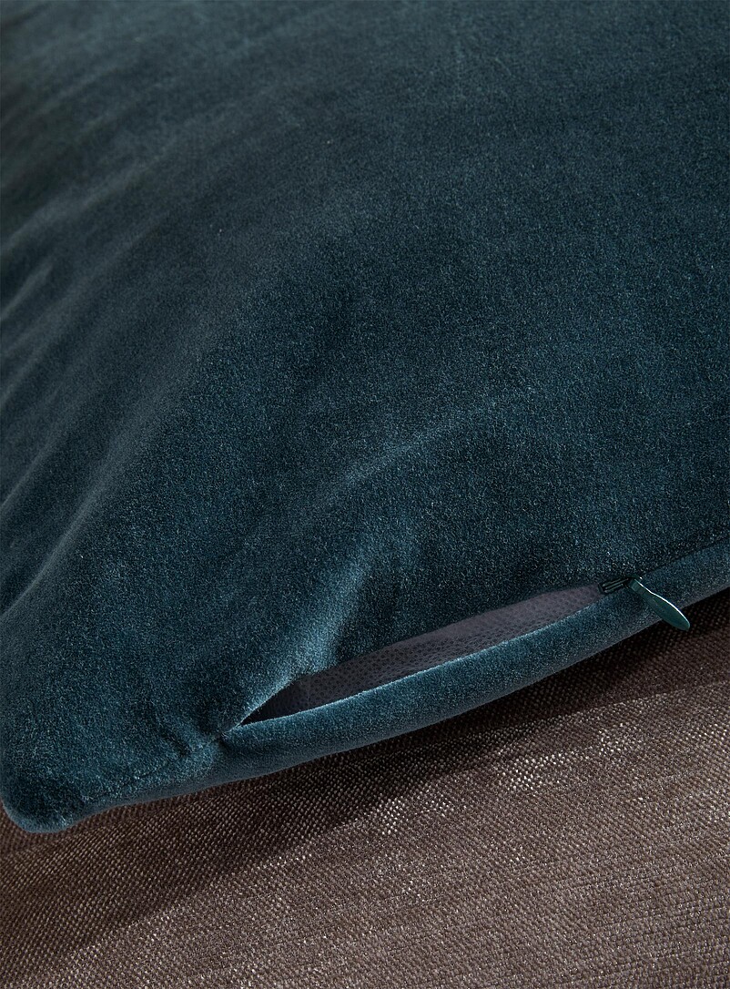 Simons Maison Navy/Midnight Blue Soft cotton velvet removable-cover cushion 50 x 50 cm