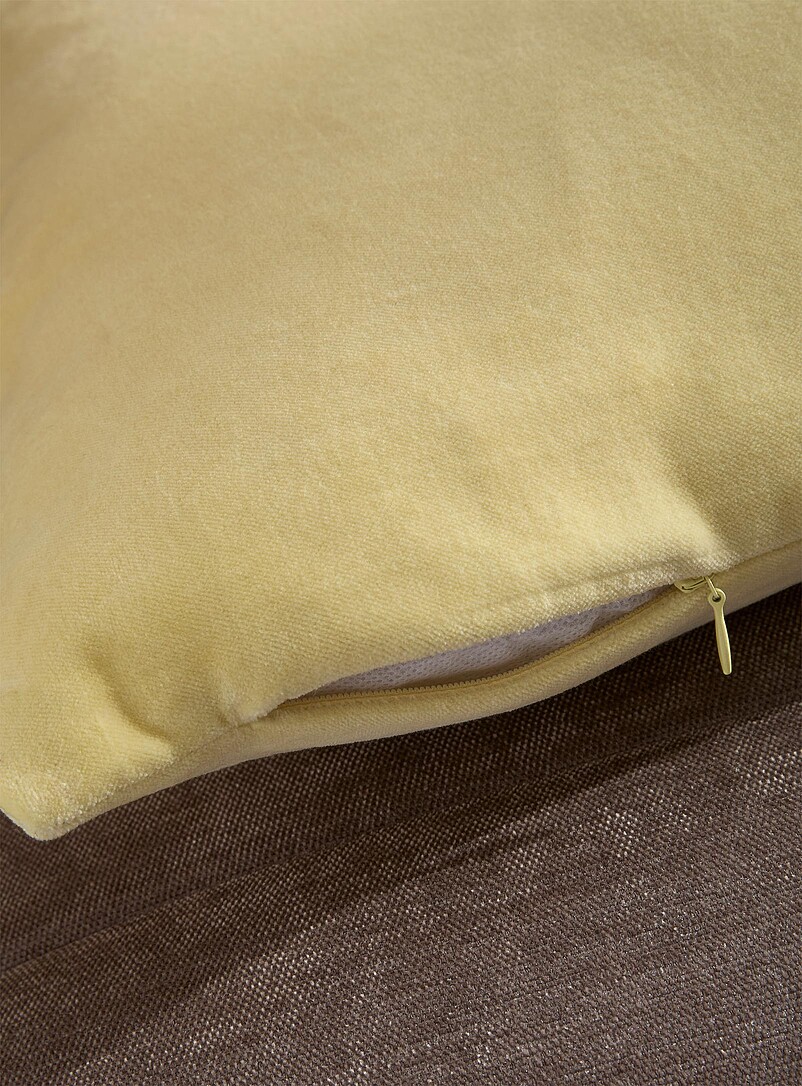 Simons Maison: Le coussin d&eacute;houssable doux velours de coton 50 x 50 cm Blanc cass&eacute;