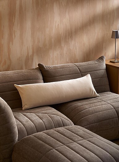 Simons Maison: Le coussin d&eacute;houssable doux velours de coton 30 x 90 cm Cuivre - Rouille