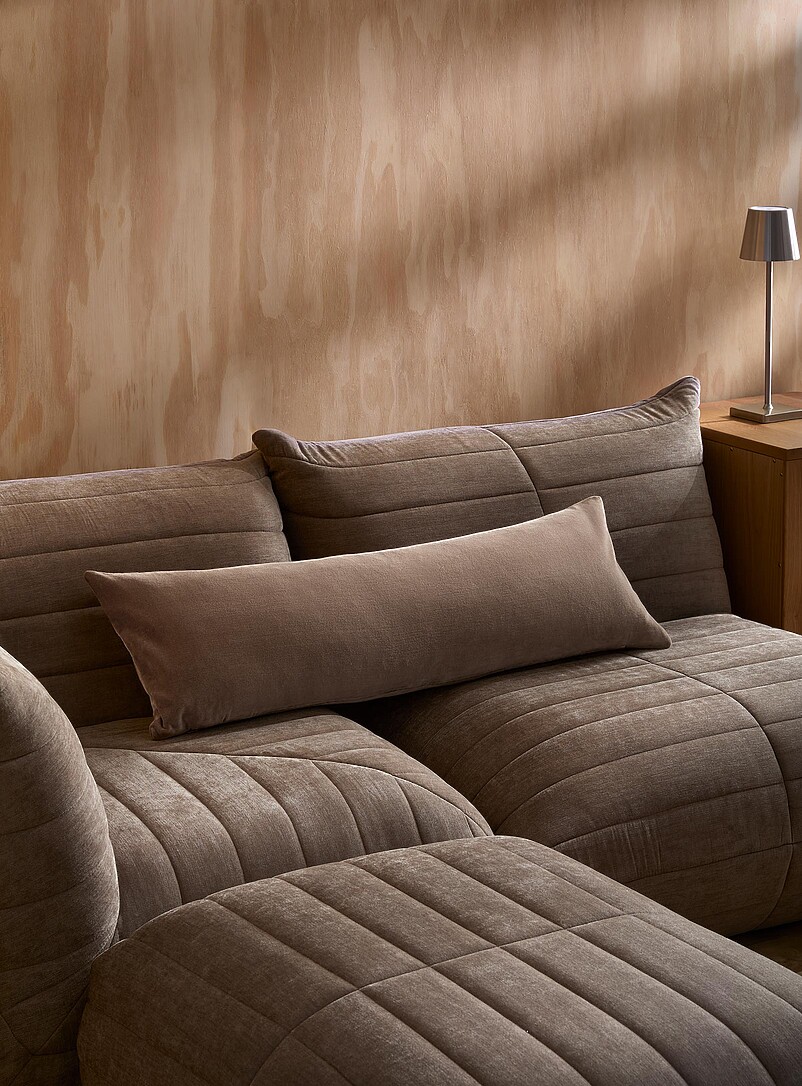 Simons Maison Copper/Rust Soft cotton velvet removable-cover cushion 30 x 90 cm