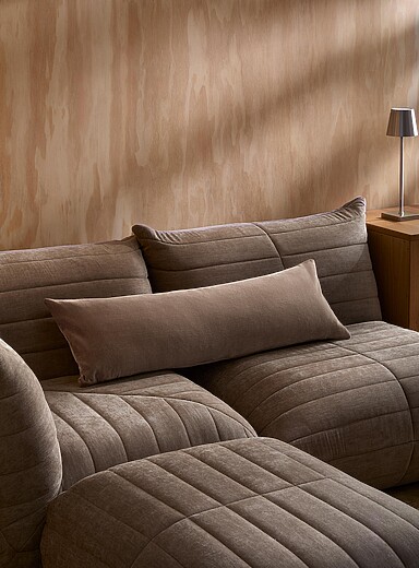 Simons Maison Copper/Rust Soft cotton velvet removable-cover cushion 30 x 90 cm