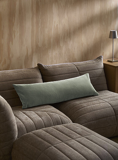 Simons Maison: Le coussin d&eacute;houssable doux velours de coton 30 x 90 cm Cuivre - Rouille