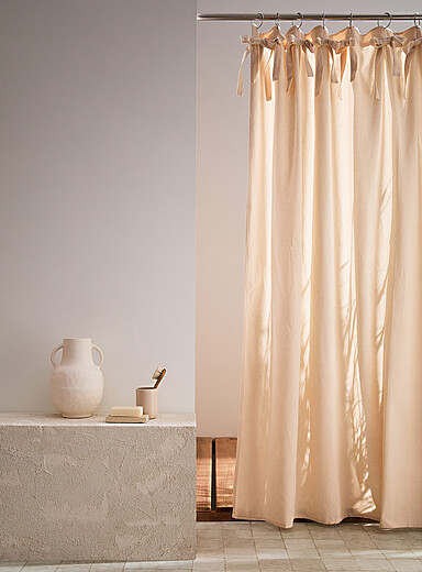 Decorative bows shower curtain