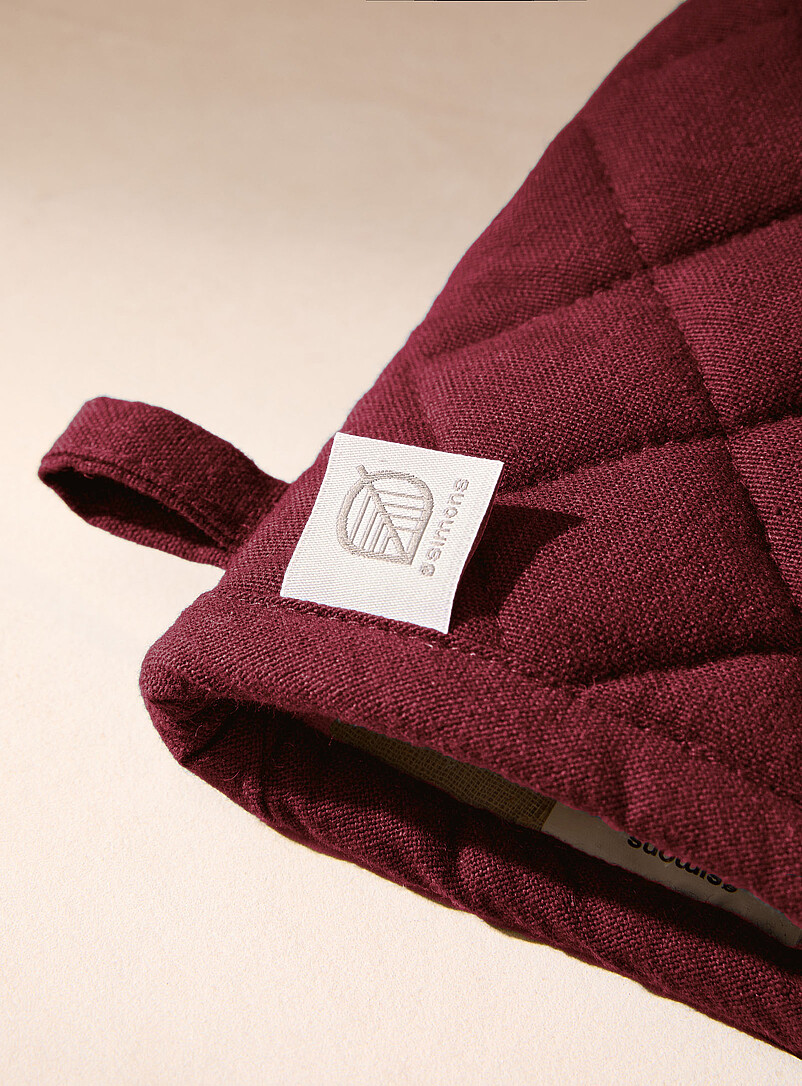 Simons Maison: La petite mitaine de four unie Bourgogne