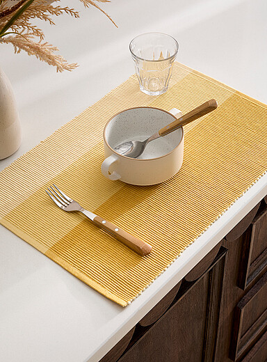 Simons Maison: Le napperon rayures blocs Beige