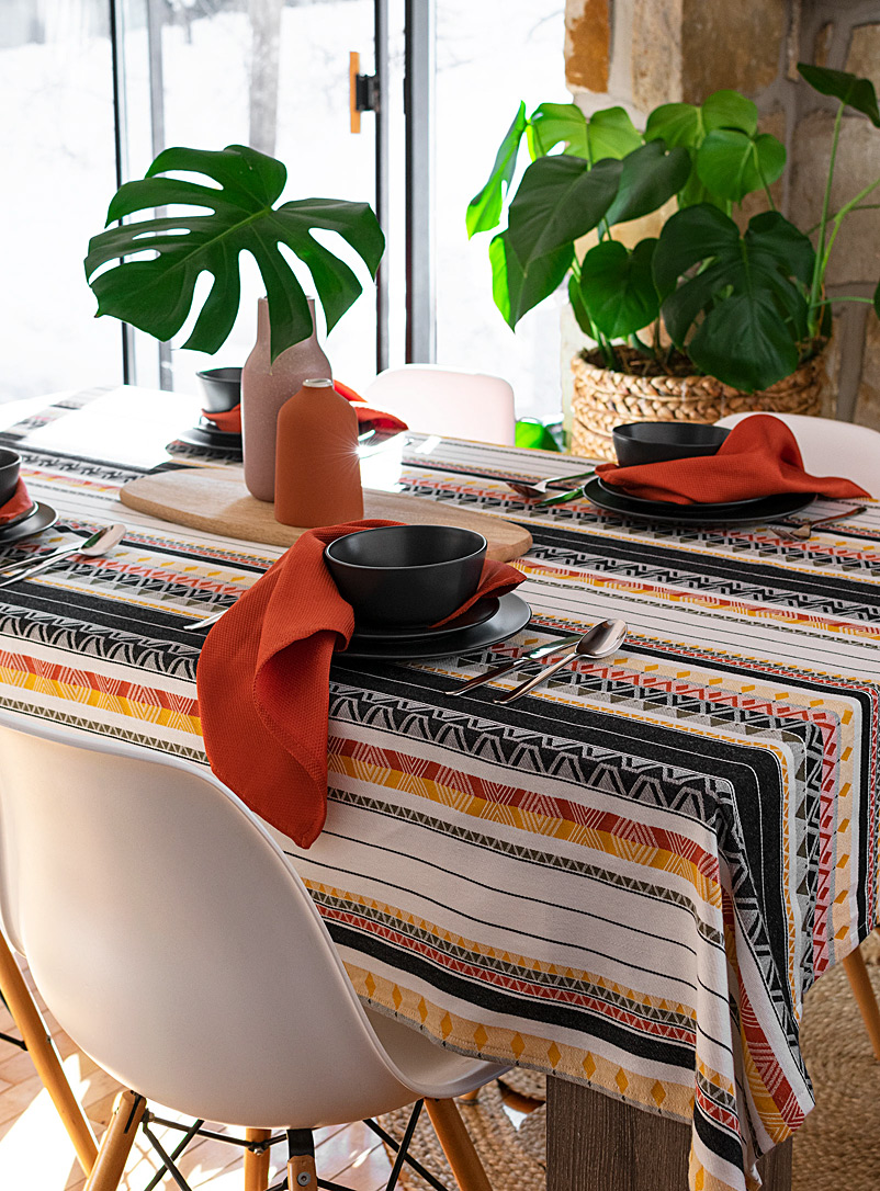 Simons Maison Assorted Ankara jacquard woven cotton tablecloth