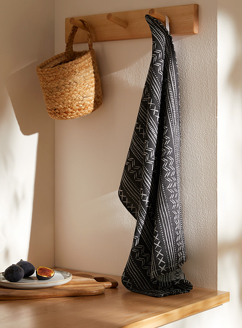 Simons Maison Assorted Modern geometry organic cotton tea towel