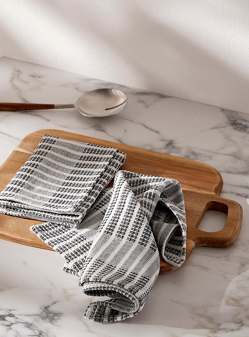 Simons Maison Assorted Navy stripes dishcloths Set of 2