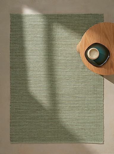 Le tapis rayures relief coton retransform&eacute; 120 x 180 cm