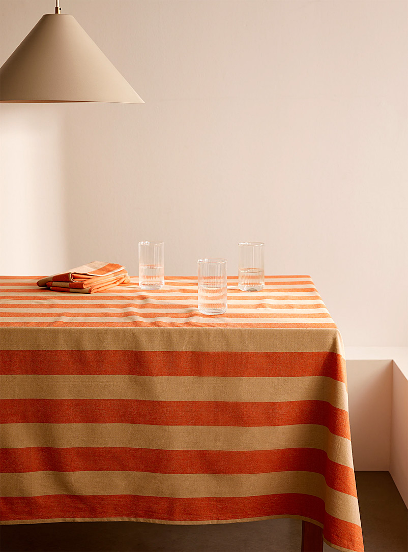 Simons Maison Dark Yellow Spicy stripes tablecloth