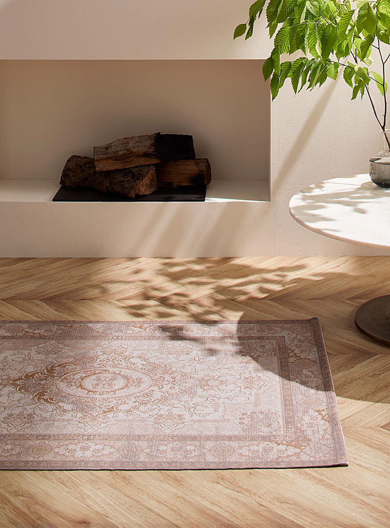 Simons Maison: Le tapis art persan 90 x 130 cm Écru à motifs