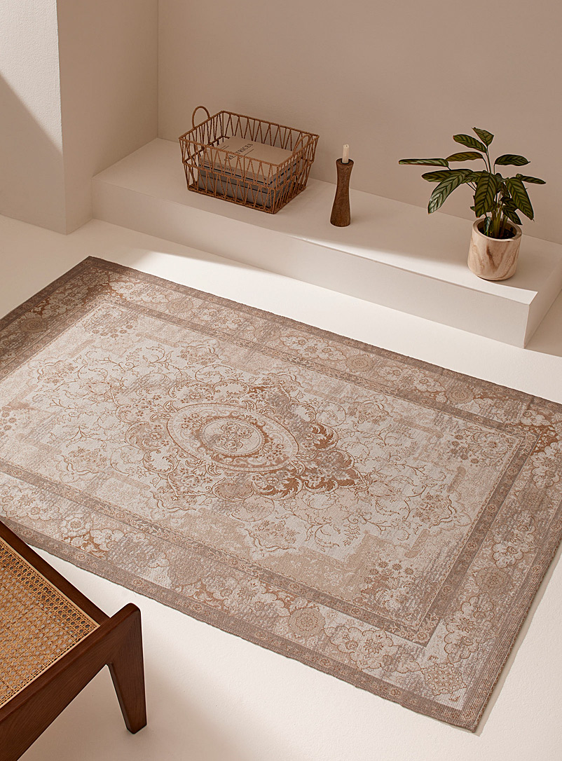 Simons Maison: Le tapis art persan 120 x 180 cm Écru à motifs