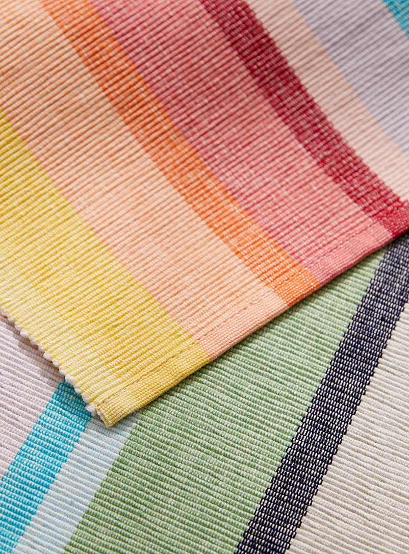 Simons Maison: Le napperon rayures arc-en-ciel Assorti
